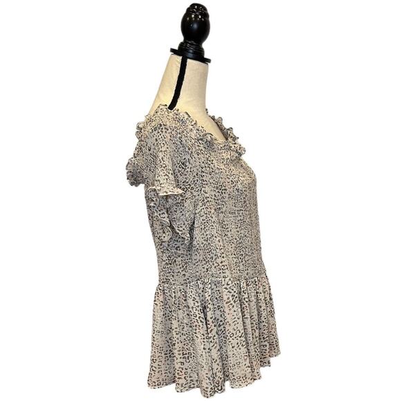 NWT Cato Womens Off The Shoulder Animal Print Peplum Blouse Top Size 18/20 - Picture 5 of 7